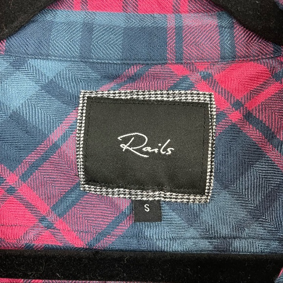 RAILS Blue & Pink Hunter Plaid Button Down Shirt - Picture 6 of 7